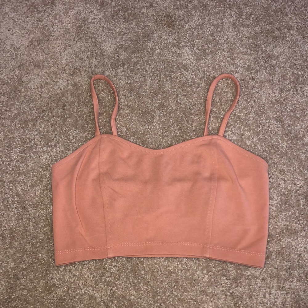 Peach crop top